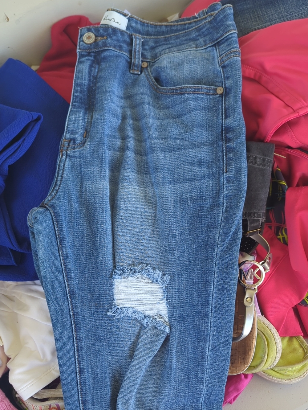 KanCan Medium Blue Distressed Skinny Jeans